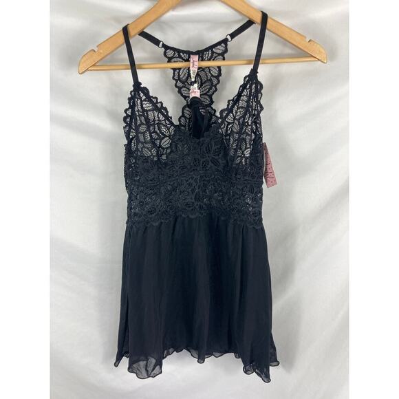 NWT Jezebel Renee Lace & Mesh Babydoll + Underwear Set Size Medium - Picture 2 of 6